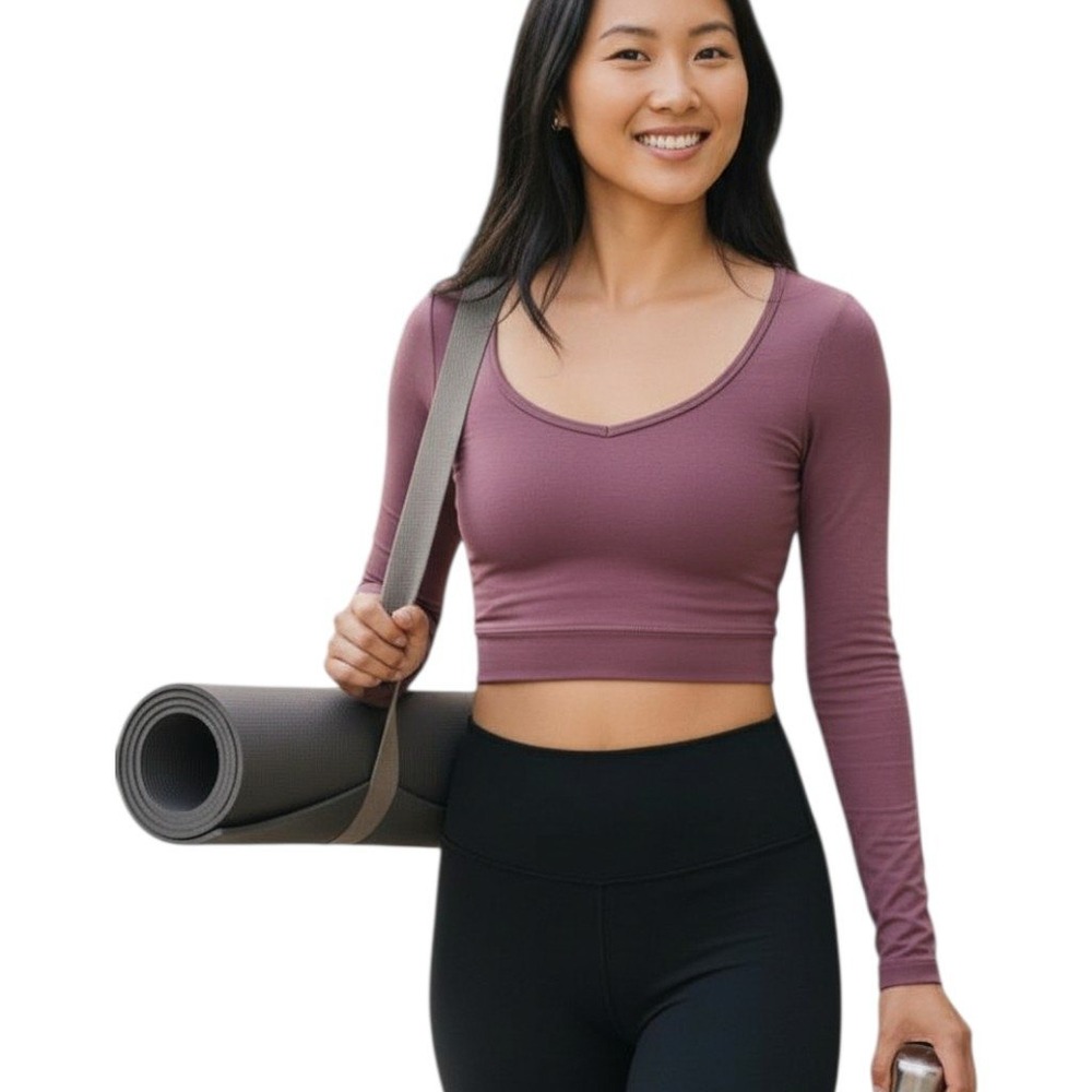 HALARA Women's SoftlyZero™ Plush Cut Out Cropped Yoga Sports Top X Small NWOT